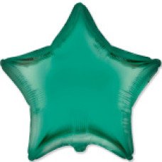 Фольгована кулька "Зірка" зелена сатин Flexmetal 18"(45см) 1шт.