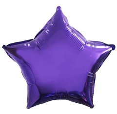 Фольгована кулька Pinan "Зірка" фіолетова металік 10"(25см) 1шт.