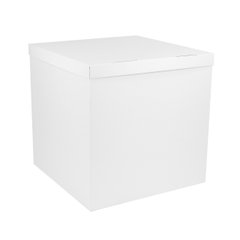 Коробка-сюрприз білого кольору (з обох боків). Розмір 700х700х700мм