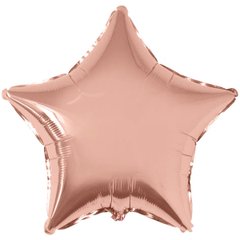 Кулька фольга FM Flexmetal зірка 9' (23см) металік рожеве золото (1 шт)