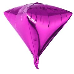 Фольгована кулька Pinan "Діамант" малинова (58см) 1шт.