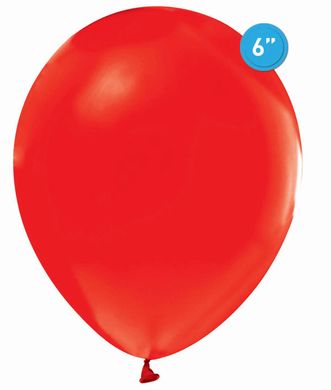 6" повітряна кулька Balonevi червоного кольору 100шт