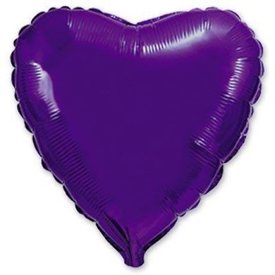 Фольгована кулька "Серце" фіолетова металік Flexmetal 4"(10см) 1шт.