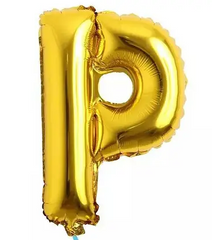 Фольгована кулька буква "P" золота 16" (40 см) 1 шт