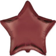 Фольгована кулька "Зірка" коричнева (Rooibos) сатин Flexmetal 18"(45см) 1шт.