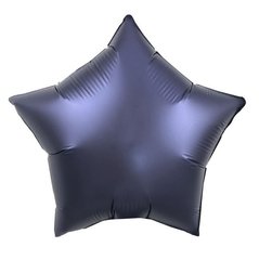 Фольгована кулька Pinan "Зірка" темно-синя сатин 10"(25см) 1шт.