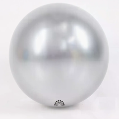 Латексна кулька-гігант Show (Silver Brilliance 200) срібло хром 19"(47,5см) 1шт