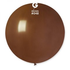 Латексна кулька Gemar коричнева (48) пастель, без смужок 31" (80 см) 1 шт