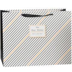 Подарунковий пакет "Best Wishes" білий XL (40х50х17см) 12 шт.