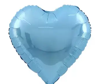 Фольгована кулька "Серце" голуба металік 18"(45см) 1шт.