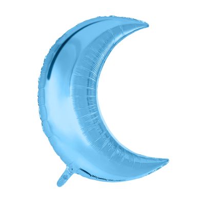 Фольгированный шар 32’ Agura (Агура) Месяц 3D, холодный голубой в упаковке, 80 см
