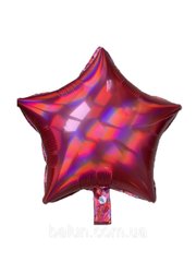 Фольгована кулька Pinan "Зірка" червона голограма 18"(45см) 1шт.