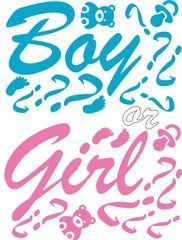 Наклейка на кульку "Girl or Boy" (29х20см.)