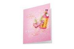 Відкритка funmi "Cheers" рожева М (160х115мм) 1 шт.