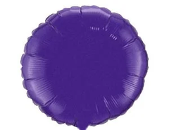 Фольгированный шар 9’ Flexmetal Круг фиолетовый металлик, 23 см