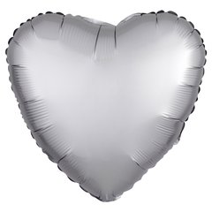 Фольгированный шар 19’ Agura (Агура) Сердце платина, 49 см