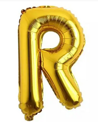 Фольгована кулька буква "R" золота 16" (40 см) 1 шт