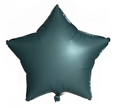 Фольгована кулька Pinan "Зірка" темно-зелена сатин 18"(45см) 1шт.