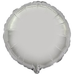 Фольгована кулька фігура "Коло металік" срібна Flexmetal 9" (23 см) 1 шт