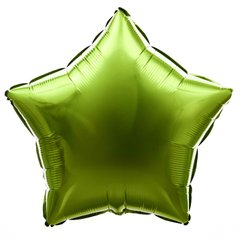 Фольгированный шар 18’ Pinan, 007 салатовый, металлик, звезда, 44 см