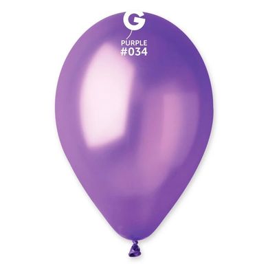 Латексна кулька Gemar фіолетова (34) металік 10" (26 см) 100 шт