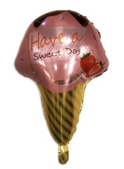 Фольгована кулька фігура Pinan "Морозиво" рожева 47х69 см. в уп. (1шт.)