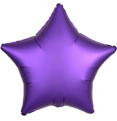 Фольгована кулька Pinan "Зірка" фіолетова сатин 18"(45см) 1шт.
