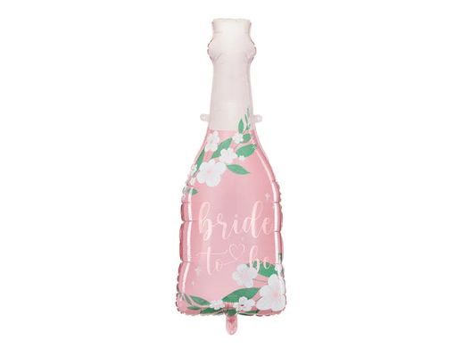 Кулька фольга PD фігура (49,5х108,5 см.) бутилка "Bride to Be" рожева (1 шт)