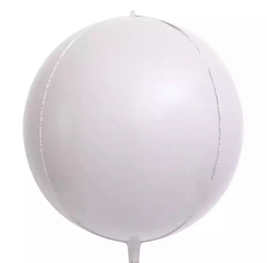 Фольгована кулька Pinan "4D сфера" біла 22"(55см) 1шт.