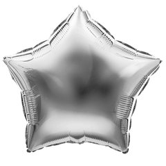 Фольгована куля 18' Pinan, 009 срібло, металік, зірка, 44 см