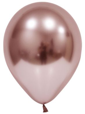 12" Хромова повітряна кулька Balonevi кольору рожеве золото (50шт)