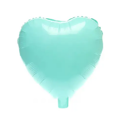 Фольгована кулька "Серце" блакитна макарун 18"(45см) 1шт.