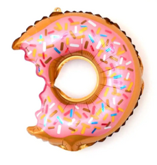 Фольгована кулька фігура Pinan "Надкушений пончик" рожева 48х73 см. в уп. (1шт.)