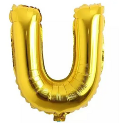 Фольгована кулька буква "U" золота 16" (40 см) 1 шт