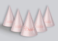 Ковпачок паперовий Твоя Забава "Team Bride" рожеві 20шт.