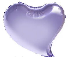 Фольгована кулька "Серце фігурне" бузкова 18"(45см) 1шт.