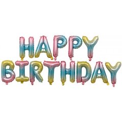 Фольгована кулька надпис "Happy Birthday" градієнт 16" (40 см) 1 шт