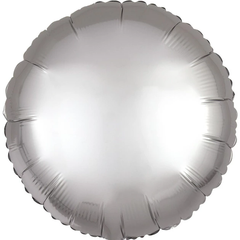 Кулька фольга КНР круг 18' (44см) сатин білий (1 шт)