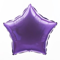 Фольгированный шар 18’ Pinan, 011 лиловый, металлик, звезда, 44 см