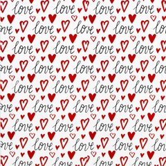 Папір подарунковий "Love сердечка" білий 50 см*100 см (5 листів)