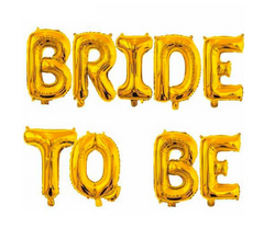 Фольгована кулька надпис "Bride to be" золота 16" (40 см) 1 шт