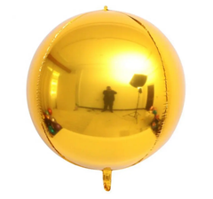 Фольгована кулька Pinan "4D сфера" золота 22"(55см) 1шт.