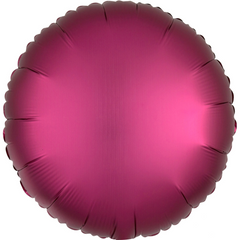Кулька фольга КНР круг 18' (44см) сатин бордовий (1 шт)