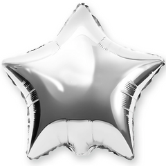 Фольгована кулька Pinan "Зірка" срібна металік 10"(25см) 1шт.