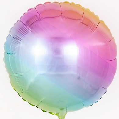 Фольгована кулька фігура "Коло металік" градієнт перлина Flexmetal 18" (45 см) 1 шт