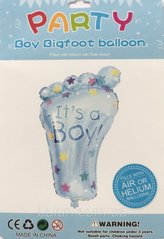 Фольгована кулька фігура "Стопа It’s a boy" блакитна (45х79см) 1шт.