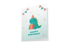 Відкритка funmi "Happy Birthday динозаврик" кольорова М (160х115мм) 1 шт.