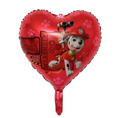 Фольгована кулька серце Pinan "Патрульний 1" червона 18"(45см) 1шт.