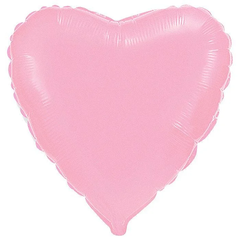 Фольгована кулька "Серце" рожева пастель Flexmetal 32"(79см) 1шт.
