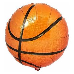 Кулька фольга КНР коло 18' (44см) "Баскетбольний М'яч" (1 шт)